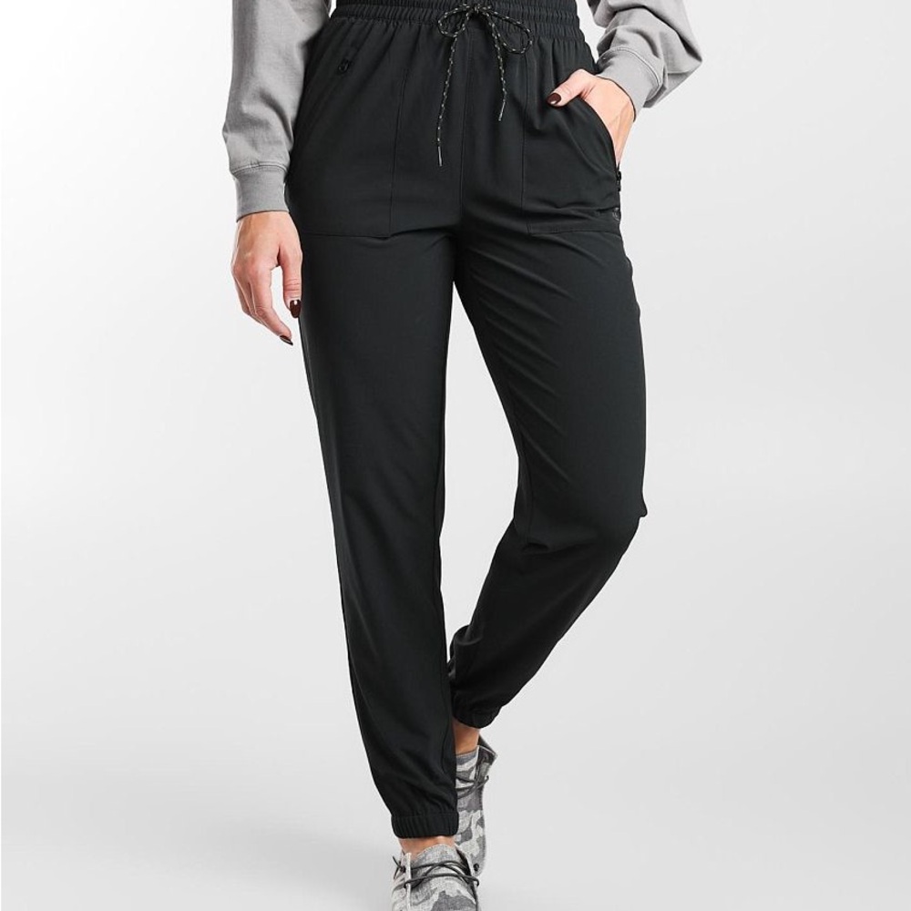 Billabong Black Track Pants with Elastic Waistband